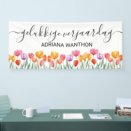Gelukkige verjaardag banner (Messe)