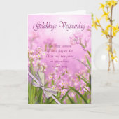 Gelukkige Verjaardag, Flamen - niederländisches Karte (Gelbe Blume)