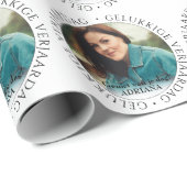 Gelukkige verjaardag geschenkpapier (Rolleneckpunkt)