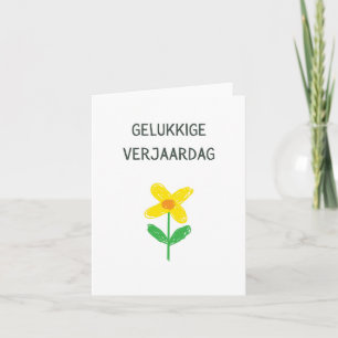 Gelukkige verjaardag, holländischer Geburtstag Karte