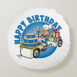 Gelukkige verjaardag rundes kissen