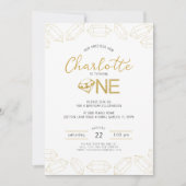 Gem Birthday Einladung zum Umdrehen eines Mädchens (Vorderseite)