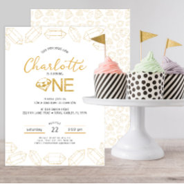 Gem Birthday Einladung zum Umdrehen eines Mädchens