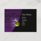 GEM DAMASK MONOGRAM Amethyst lila Visitenkarte (Vorderseite)