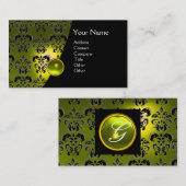 GEM DAMASK MONOGRAM Gelber Topaz Visitenkarte (Vorne/Hinten)