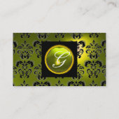 GEM DAMASK MONOGRAM Gelber Topaz Visitenkarte (Rückseite)