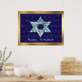 Gem dekoriert Star of David Poster (Küche)