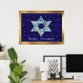 Gem dekoriert Star of David Poster (Heimbüro)