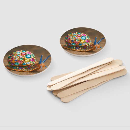 Gem Encrusted Snail Fächer (Non-assembled)