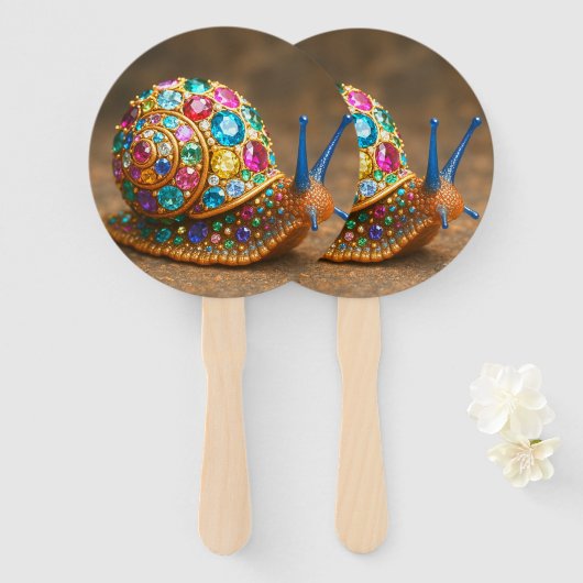 Gem Encrusted Snail Fächer (Vorne und Hinten)