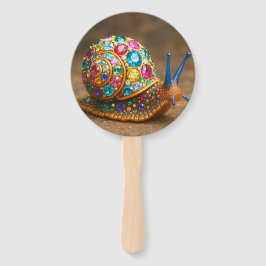 Gem Encrusted Snail Fächer