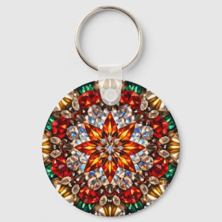 Gem Kaleidoscope Mandala – Sparkling Keychain Schlüsselanhänger