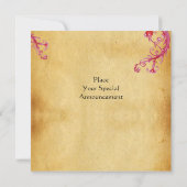 Gem Kreuz 1. Heilige Kommune / Christening rot Einladung (Rückseite)