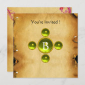 Gem Kreuz 1. Heilige Kommune / Gelbfärbung Einladung (Vorne/Hinten)