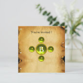 Gem Kreuz 1. Heilige Kommune / Gelbfärbung Einladung (Stehend Vorderseite)