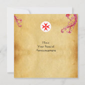 Gem Kreuz 1. Heilige Kommunion / Grün Einladung (Rückseite)