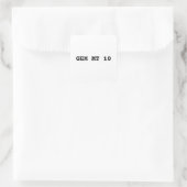 Gem Mint 10 weiß Quadratischer Aufkleber (Tasche)