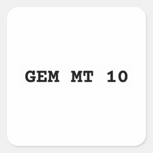 Gem Mint 10 weiß Quadratischer Aufkleber