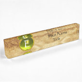 GEM MONOGRAM,GELBEN SAPPHIRE, Perchester Namensplakette