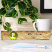 GEM MONOGRAM,GELBEN SAPPHIRE, Perchester Namensplakette