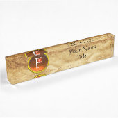 GEM MONOGRAM, ORANGE SAPPHIRE, Perchire Namensplakette