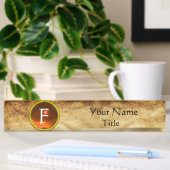 GEM MONOGRAM, ORANGE SAPPHIRE, Perchire Namensplakette