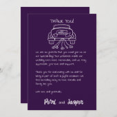 Gem & Pen Danke, dass Sie Card Amethyst Einladung (Vorne/Hinten)