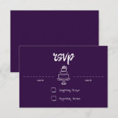 Gem & Pen RSVP Card Amethyst Karte (Vorne/Hinten)