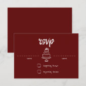 Gem & Pen RSVP Card Ruby Karte (Vorne/Hinten)