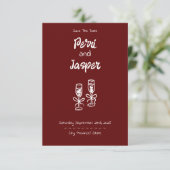 Gem & Pen Save the Date Ruby (Stehend Vorderseite)