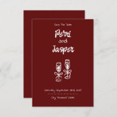 Gem & Pen Save the Date Ruby (Vorne/Hinten)