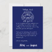 Gem & Pen Vielen Dank, Card Royal Blue Einladung (Vorderseite)