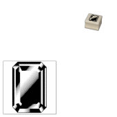 Gem - Rechteckiges, facettiertes Edelsteinjuwel Gummistempel (Stempel)