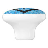 Gem Stone, Blue Granite & Black Onyx Ornament Keramikknauf (Seitenansicht)