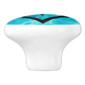 Gem Stone, Blue Larimar & Black Onyx Ornament Keramikknauf (Seitenansicht)