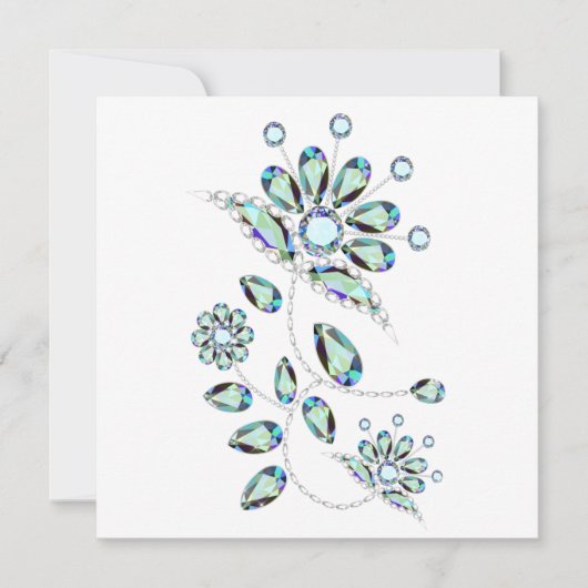 Gem Stone Gold Filigree Flachkarten (Vorderseite)