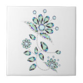 Gem Stone Gold Filigree Fliese (Vorderseite)