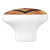 Gem Stone, Gold Tiger Eye & Black Onyx Ornament Keramikknauf (Seitenansicht)