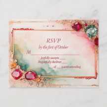 Gem Stone Hochzeit RSVP