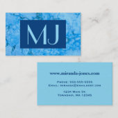 Gem Stone Muster, Blue Bahia Granite Business Car Visitenkarte (Vorne/Hinten)