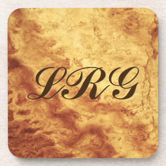 Gem Stone Muster, Gold Tiger Eye Beverage Coaster Getränkeuntersetzer (Vorderseite)