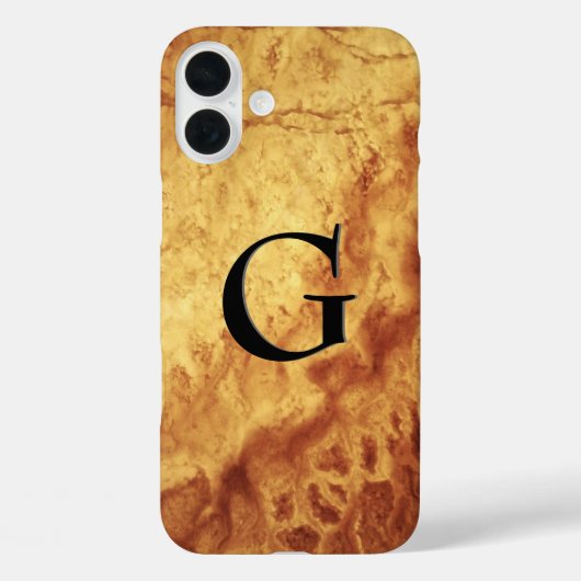 Gem Stone Muster, Gold Tiger Eye & Black Onyx Case-Mate iPhone Hülle (Rückseite)