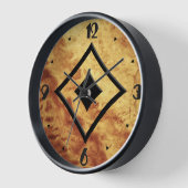 Gem Stone Muster, Gold Tiger Eye & Black Onyx Uhr (Winkel)