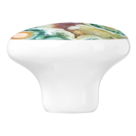 Gem Stone Muster, Ocean Jasper, Green und Multi Keramikknauf (Seitenansicht)