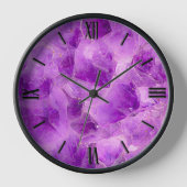 Gem Stone Pattern, Amethyst Crystal Uhr (Vorderseite)