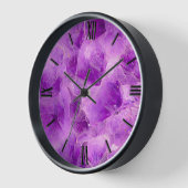 Gem Stone Pattern, Amethyst Crystal Uhr (Winkel)