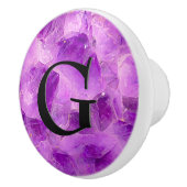 Gem Stone Pattern, Amethyst und Black Onyx Keramikknauf (Rechts)
