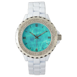 Gem Stone Pattern, Blue Atlantis Stone Women's Armbanduhr