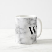 Gem Stone Pattern, grau/graue Marmor Kaffeetasse (VorderseiteRechts)