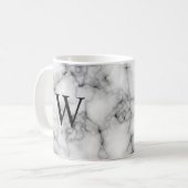 Gem Stone Pattern, grau/graue Marmor Kaffeetasse (Vorderseite Links)